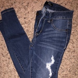 1822 denim ripped skinny jeans